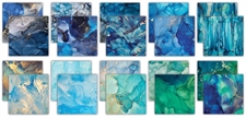 Craft Consortium 12x12" Paper Pad - Ink Drops Ocean 2